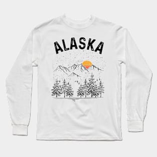 Alaska State Vintage Retro Long Sleeve T-Shirt